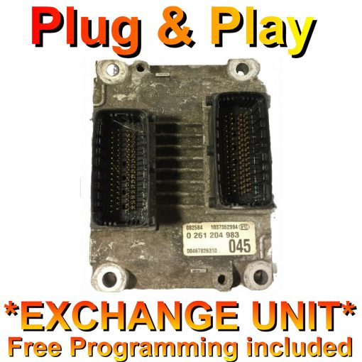 Fiat Punto 1.2 16v ECU Bosch 0261204983 | / 045 | *Plug & Play* Exchange unit (Free Programming BY POST)