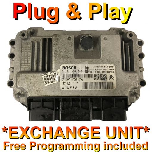 Peugeot Citroen 1.6 ECU Bosch 0261208491 | 9657489480 | ME7.4.5 | *Plug & Play* Exchange unit (Free Programming BY POST)