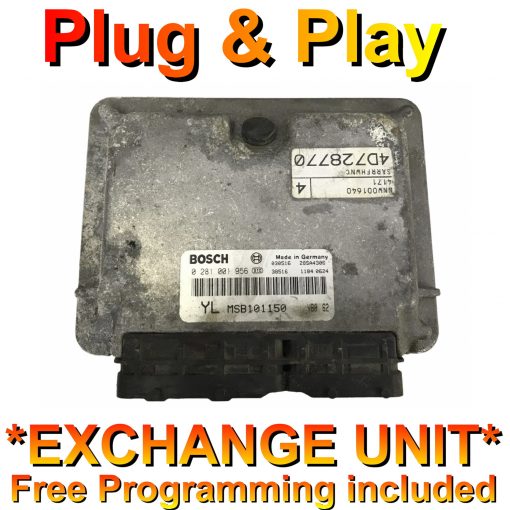 MG ZR Rover 25 45 2.0D ECU Bosch 0281001956 | MSB101150 / YL | *Plug & Play* Exchange unit (Free Programming BY POST)