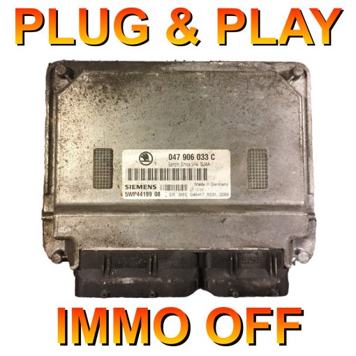 Skoda Fabia / VW 1.4 ECU Siemens 047906033C | 5WP44199 | Simos3PA | *Plug & Play* Immo off 'Free running' - Exchange unit