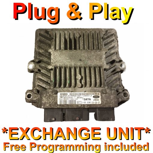 Ford Fiesta / Fusion 1.4 TDCI ECU Siemens 5WS40069A-T | 3S61-12A650-LA | 5AYA | SID804 | *Plug & Play* Exchange unit (Free Programming)