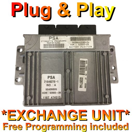 Peugeot 307 1.4 ECU Sagem 9641816280 | 9638442580 | S2000-28 | *Plug & Play* Exchange unit (Free Programming BY POST)