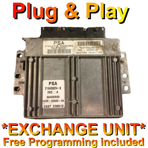 Citroen Peugeot 1.4 Sagem ECU 9643782580 | 9637706280 | S2000-24 | *Plug & Play* Exchange unit (Free Programming BY POST)