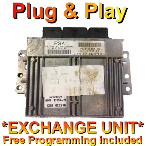 Peugeot 307 1.4 ECU Sagem 9645704580 | 9646185180 | S2000-28 | *Plug & Play* Exchange unit (Free Programming BY POST)