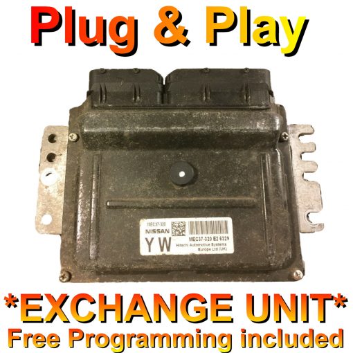 Nissan Micra K12 1.2 ECU Hitachi MEC37-320 E2 6329 | YW | *Plug & Play* Exchange unit (Free Programming BY POST)