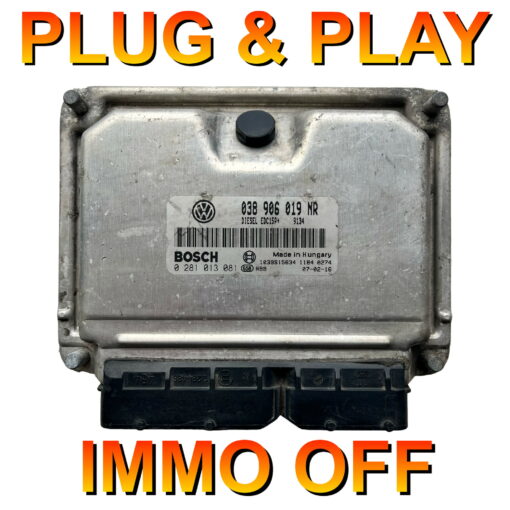 Skoda Fabia ECU Bosch  EDC15P+ | 0281013081 | 038906019NR | Plug+Play  Immo off 'Free running'
