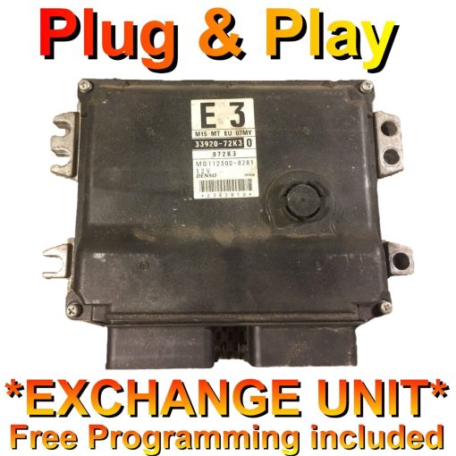 Suzuki Swift 1.5 ECU Denso 33920-72K3 | E3 | MB112300-8281 | *Plug & Play* Exchange unit - Free Programming BY POST