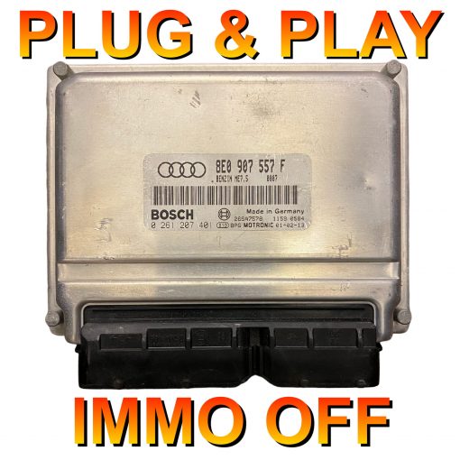 Audi A4 B6 2.0 (ALT 20v) ECU Bosch 0261207401 | 8E0907557F | ME7.5 | *Plug & Play* Immo off 'Free running'