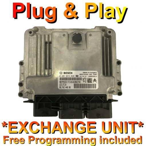 Peugeot Citroen 1.6hdi ECU Bosch 0281015848 | 9674244680 | EDC17C10 | *Plug & Play* Exchange unit (Free Programming BY POST)