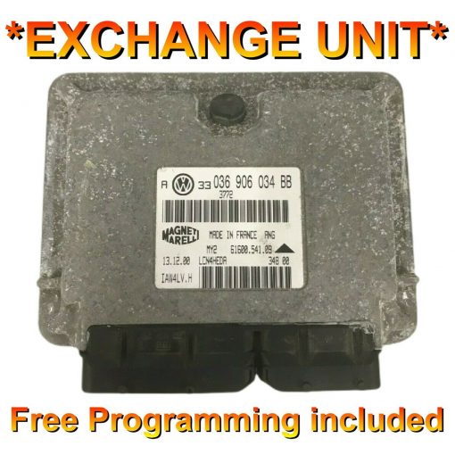 Volkswagen 1.6 ECU Magneti Marelli IAW4LV.H | 036906034BB | *Plug & Play* (Free Programming BY POST) – Exchange unit