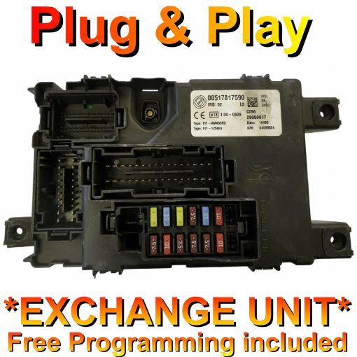 Fiat Grande Punto Body Control Module Delphi 00517817590 | 28050017 | *Plug & Play* Exchange unit (Free Programming BY POST)