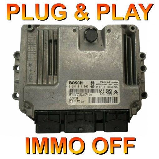 Citroen Peugeot ECU Bosch 0281011863 | 9661773380 | EDC16C34 | *Plug & Play* IMMO OFF!