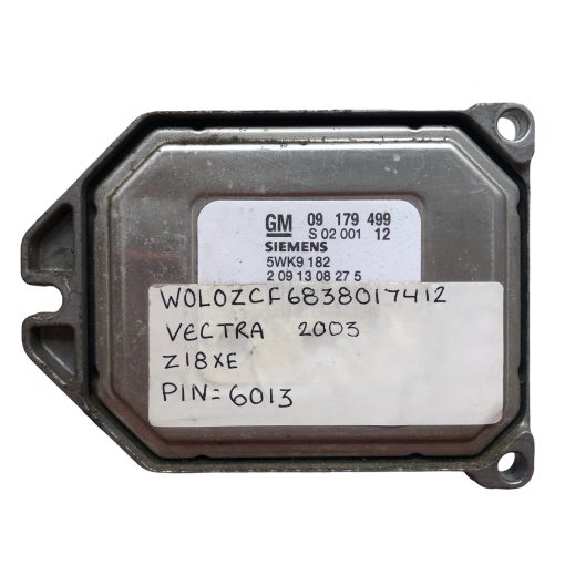 Vauxhall Opel Vectra C Z18XE ECU Siemens | 5WK9182 | 09179499 | SIMTEC 71 | *With PIN* Programming available - BY POST!