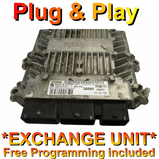 Ford Focus 1.8ECU Siemens 5WS40303H-T | 4M41-12A650-JH | 3ANH | SID202 | *Plug & Play* Exchange unit (Free Programming BY POST)