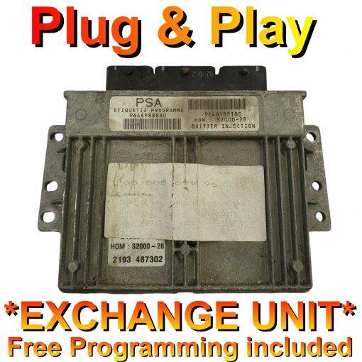 Peugeot 207 1.4 ECU Sagem 9646988880 |9646185180 | S2000-1 | *Plug & Play* Exchange unit (Free Programming BY POST)