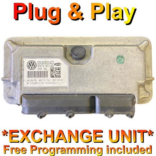 Seat ECU Magneti Marelli 03C906024CD | 4HV | *Plug & Play* (Free Programming BY POST) - Exchange unit