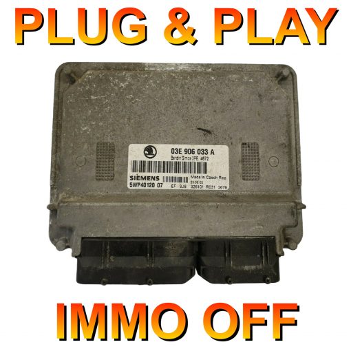 Skoda Fabia 1.2 ECU Siemens 03E906033A | 5WP40120 | SIMOS3PE | *Plug & Play* Immo off 'Free running'