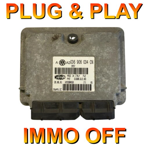 VW Golf MK4 1.6 ECU IAW4MV.GC | Magneti Marelli 036906034CN | Plug+Play Immo off 'Free running'