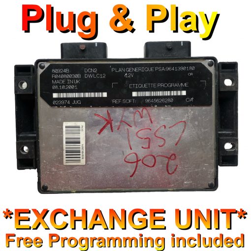 Peugeot ECU Lucas 9641390180 | 80924B-DWLC12 | 9645626280 | *Plug & Play* Exchange unit (Free Programming BY POST)