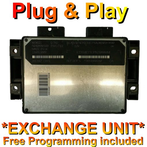 Peugeot ECU Lucas 9650359580 | 80965C-DWLC12 | 9650360280 | *Plug & Play* Exchange unit (Free Programming BY POST)