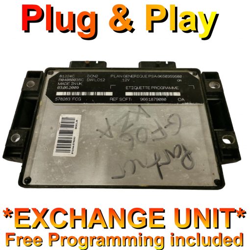 Peugeot ECU Lucas 9650359580 | 81224C-DWLC12 | 9661879080 | *Plug & Play* Exchange unit (Free Programming BY POST)
