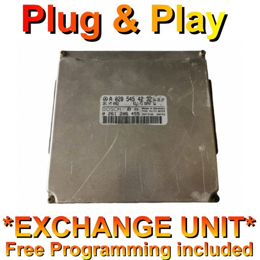 Mercedes C-Class ECU Bosch 0261206455 | A0285454232 | HW39.97 | *Plug & Play* Exchange unit (Free Programming BY POST)