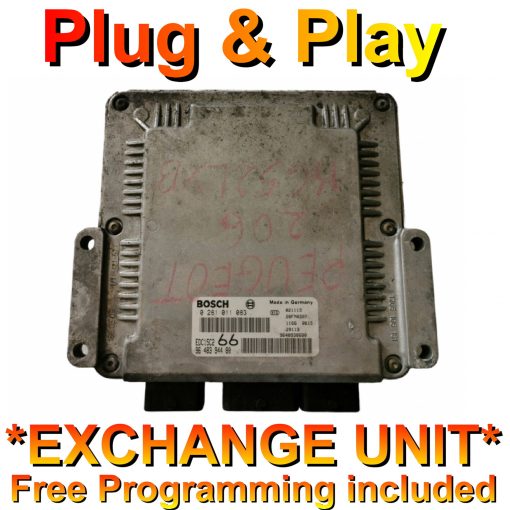 Citroen Peugeot ECU Bosch 0281011083 | 9648394480 / 66 | EDC15C2 | *Plug & Play* Exchange unit (Free Programming BY POST)