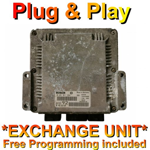 Citroen Peugeot ECU Bosch 0281011334 | 9649561880 / 92 | EDC15C2 | *Plug & Play* Exchange unit (Free Programming BY POST)