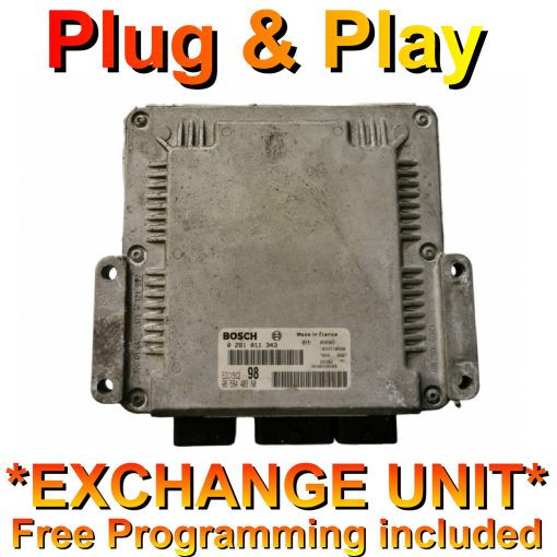 Citroen Peugeot ECU Bosch 0281011343 | 9659440380 / 98 | EDC15C2 | *Plug & Play* Exchange unit (Free Programming BY POST)