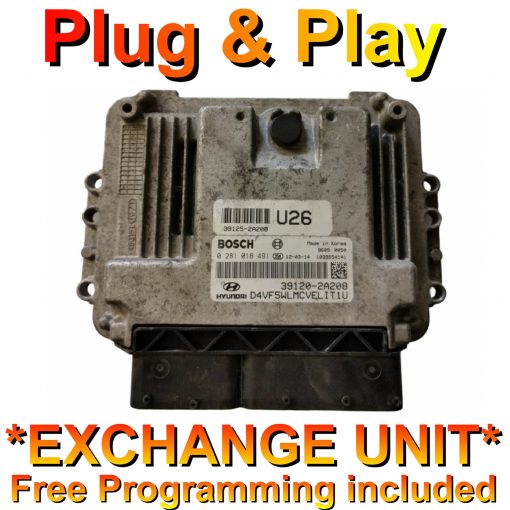Kia / Hyundai ECU Bosch 0281018491 | 39120 2A208 | EDC17C08 | *Plug & Play* Exchange unit (Free Programming BY POST)