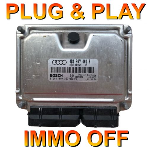 Audi A6 ECU Bosch 0281010393 | 4B1907401B | EDC15VM+ | *Plug & Play* Immo off 'Free running'