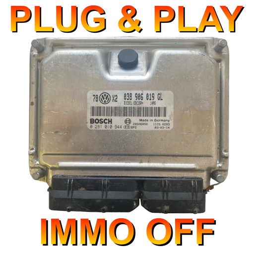 VW Passat ECU Bosch 0281010944 | 038906019GL | EDC15P | *Plug & Play* Immo off 'Free running'