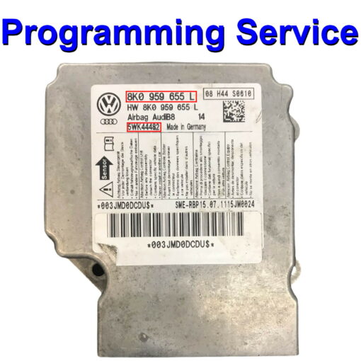 Audi Volkswagen A4 Airbag ECU Siemens 5WK44482 / 8K0959655L - Programming / Reset / Repair Service