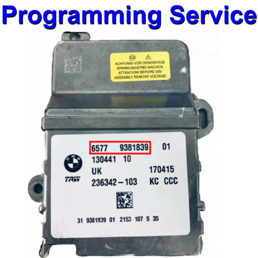 BMW Mini Airbag ECU TRW 6577 9381839 | 6577 9381839 - Programming / Reset / Repair Service