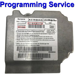 Fiat 500 Airbag ECU Siemens / Continental 5WK43908 | 51848079 - Programming / Reset / Repair Service