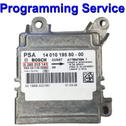 Citroen Fiat Peugeot Expert Jumpy Scudo Airbag ECU Bosch 0285010141 | 1401019580 - Programming / Reset / Repair Service