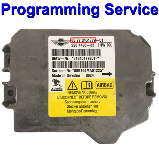 BMW Mini Airbag ECU Autoliv 65.77345178 | 65.77345178 - Programming / Reset / Repair Service