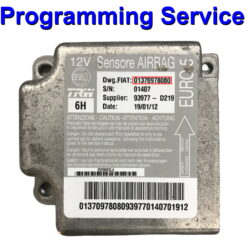 Citroen Fiat Peugeot Boxer Ducato Relay Airbag ECU TRW 01370978080 - Programming / Reset / Repair Service