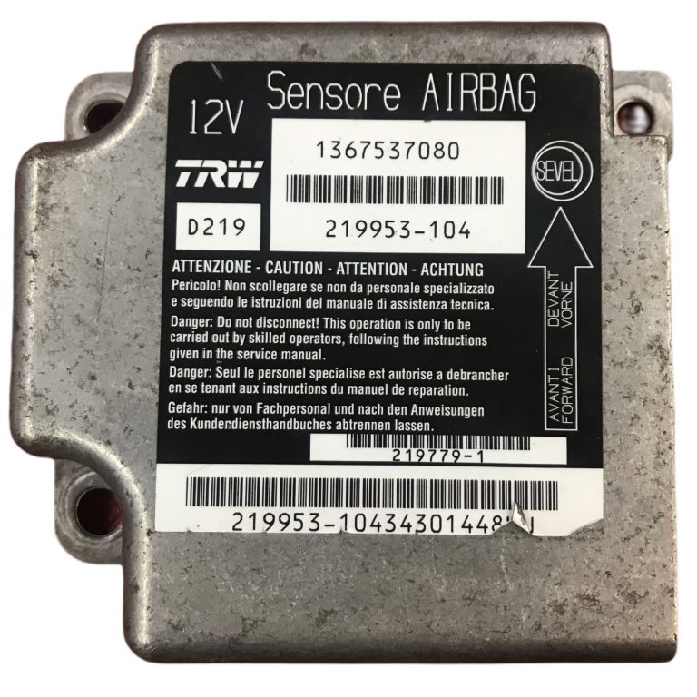 Citroen Fiat Peugeot Boxer Ducato Relay Airbag ECU 1367537080 TRW 1367537080 Programming