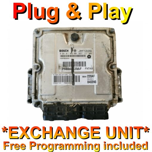 Jeep ECU Bosch 0281011062 | P56044220AF | *Plug & Play* Exchange unit (Free Programming BY POST)