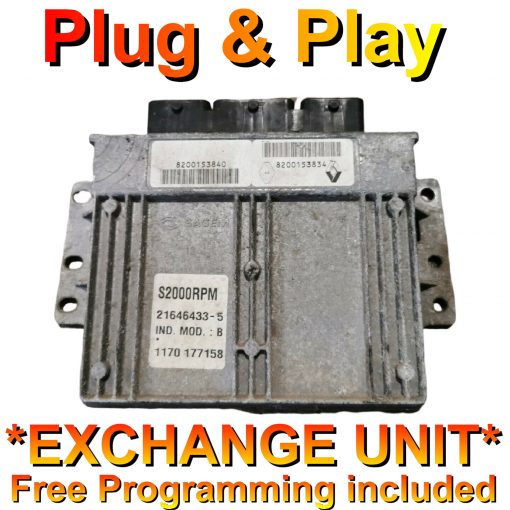 Renault ECU Sagem 8200153840 | 8200153834 | S2000RPM | *Plug & Play* Exchange unit (Free Programming BY POST)