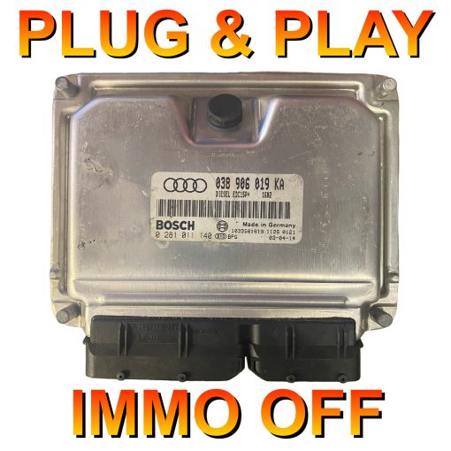 Audi ECU Bosch 0281011140 | 038906019KA | EDC15P | *Plug & Play* Immo off 'Free running'