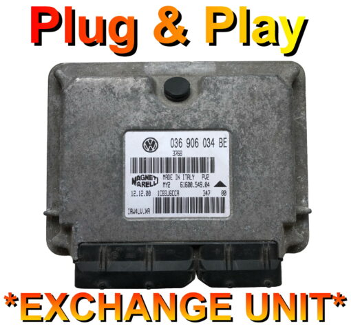 VW Audi Seat Skoda ECU Magneti Marelli 036906034BE | IAW4LV.XA | Plug+Play Exchange unit
