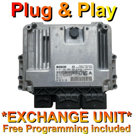 Peugeot Citroen ECU Bosch 0261S04009 | 9665291180 | MEV17.4 | *Plug & Play* Exchange unit (Free Programming BY POST)
