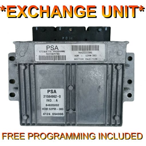 Peugeot Citroen ECU 9655829780 / 9642222380 *Plug & Play* (Free programming -