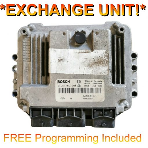 Renault ECU 0281013366 / 8200601334 *Plug & Play* Free programming BY P