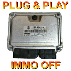VW Audi Seat Skoda ECU Bosch EDC15VM+ | 0281010658 | 038906012AM | Plug+Play Immo off 'Free running'