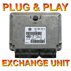 VW Audi Seat Skoda ECU Magneti Marelli 036906034Q | IAW4LV.Z | Plug+Play Exchange unit