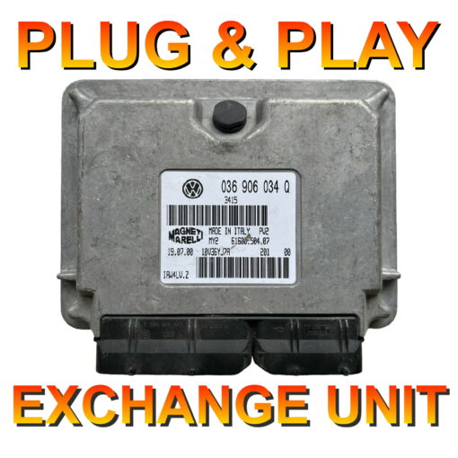 VW Audi Seat Skoda ECU Magneti Marelli 036906034Q | IAW4LV.Z | Plug+Play Exchange unit