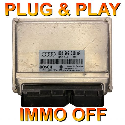 VW Audi Seat Skoda ECU Bosch 0261207934 | 8E0909518AA | ME7.5 | *Plug & Play* Immo off 'Free running'